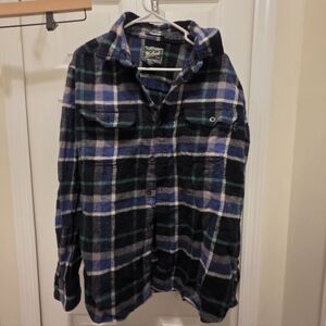 Woolrich Plaid Flannel Shirt - Blue, Green, Black